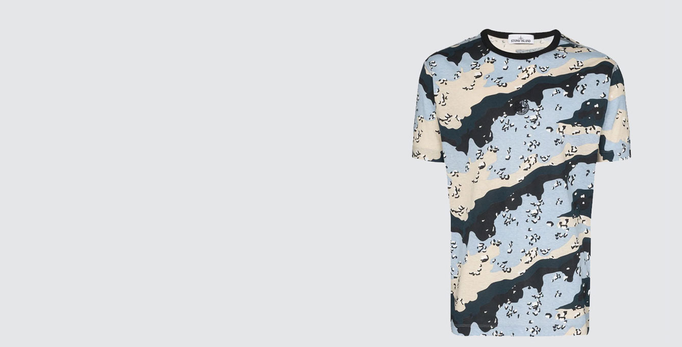 Camouflage Compass Cotton T-Shirt