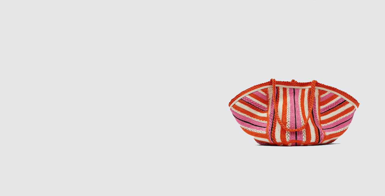 Multicoloured Crochet Tote Bag