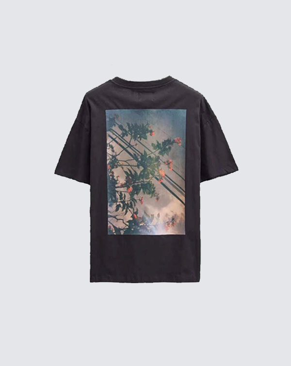 Fear of God Essentials Boxy Fog T-Shirt Flowers (Pre-Owned) | SPLY