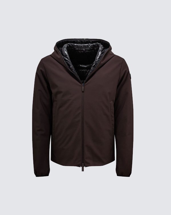 Moncler Lioret Maroon Nylon Down Jacket | SPLY