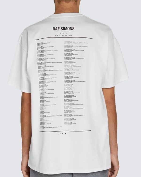 Raf Simons Tour T-shirt | SPLY