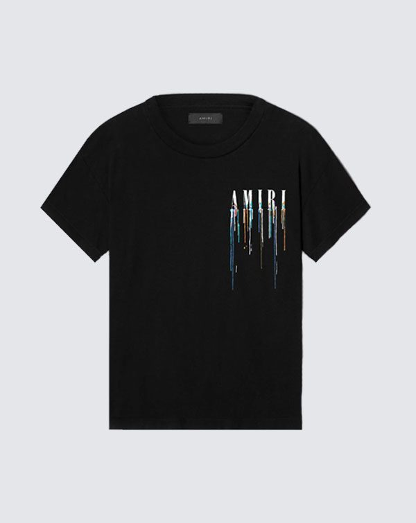 Amiri Paint-drip Core Logo T-shirt in Black for Men