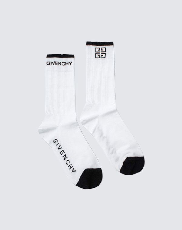 Givenchy White 4G Logo Socks | SPLY