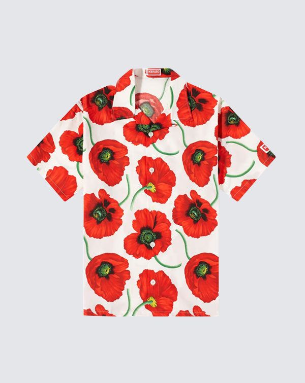 Waarnemen waterval Hick Kenzo Paris All Over Print Poppy Hawaiian Shirt | SPLY