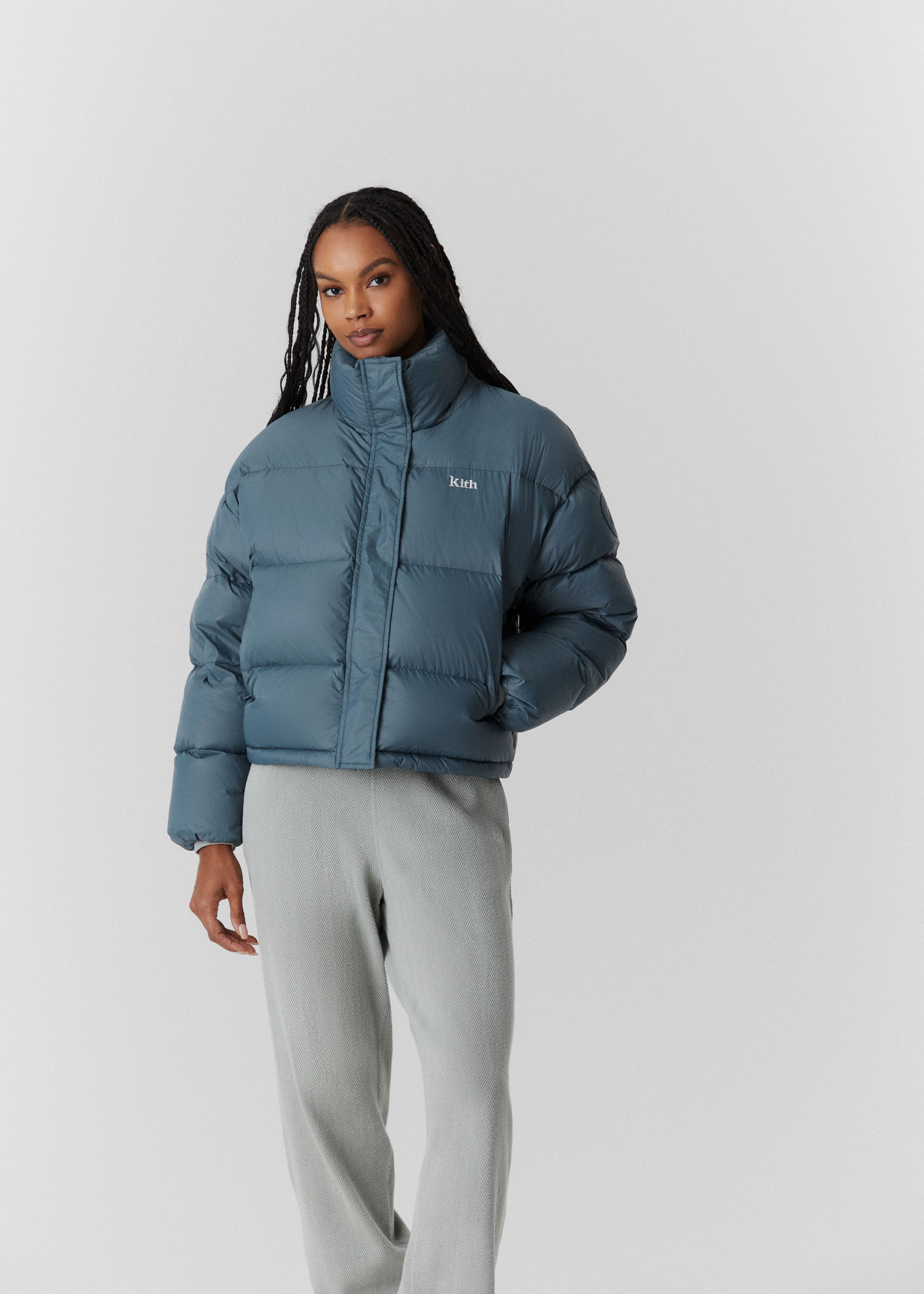 Stretch Woven Street Puffer - Cosmic Grey