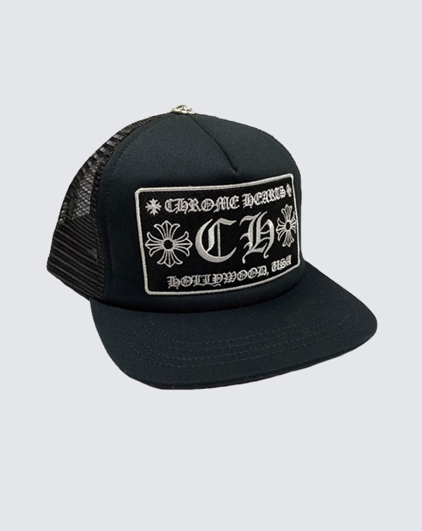Chrome Hearts CH Hollywood Trucker Hat Black | SPLY